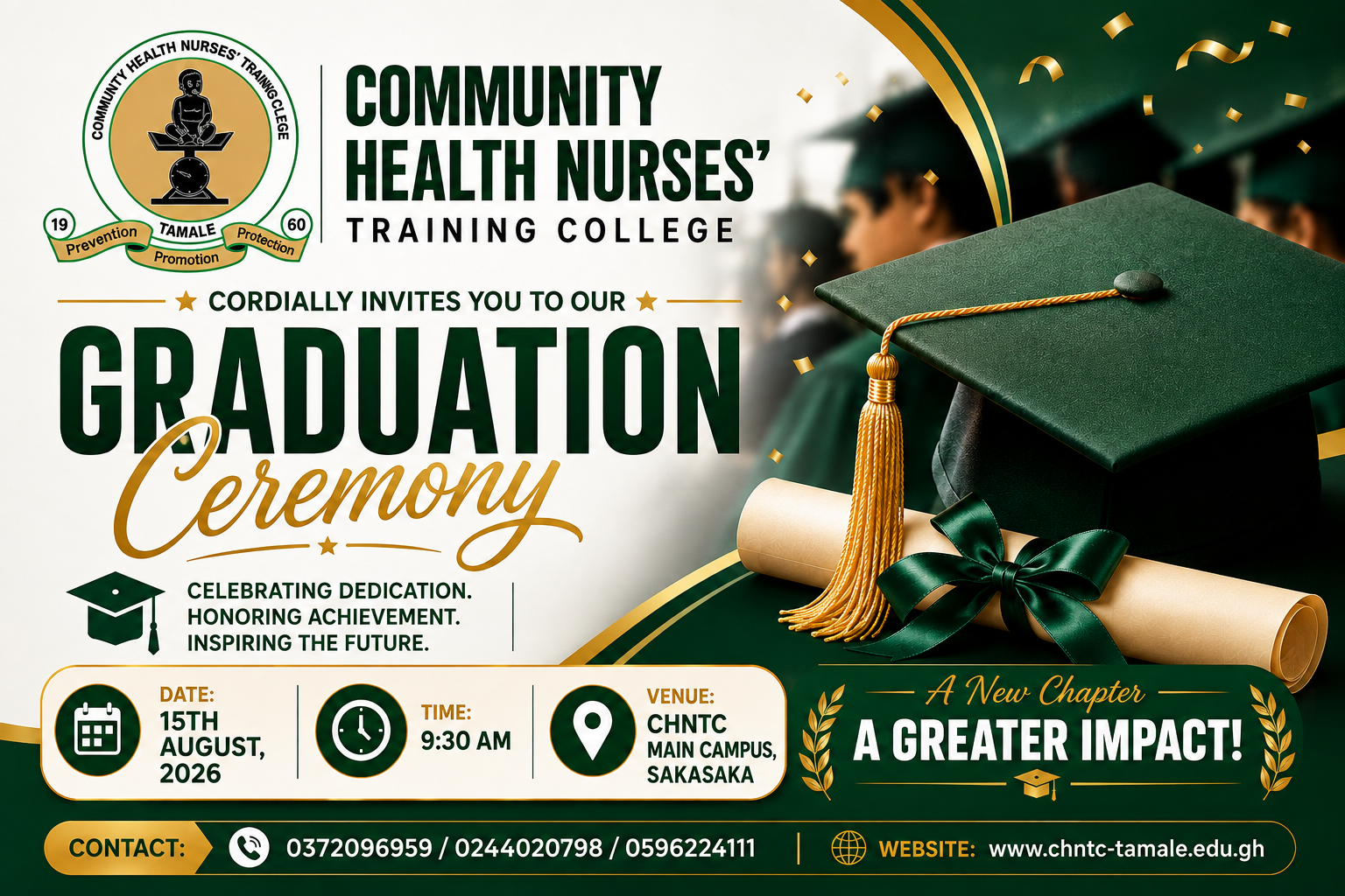 Community Health Nurses Training College to Hold Graduation Ceremony on 15th August 2026